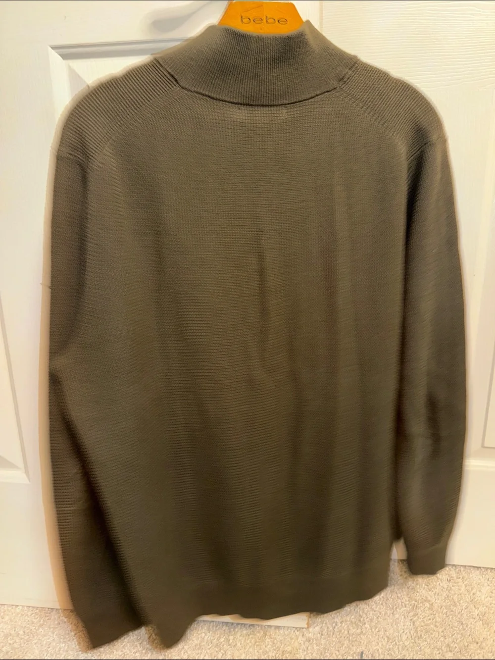 Banana Republic Men's Zip-Neck Sweater in Olive